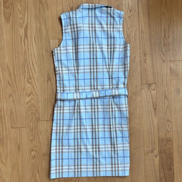 Burberry London Sleeveless Shirt Dress in Iconic Nova Check - Picture 2 of 4